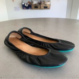 Tieks Black Leather Ballet Flats Business Work Comfort Casual Minimalist 8